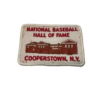Vintage National Baseball Hall Of Fame Patch Cooperstown Hat Jacket New York